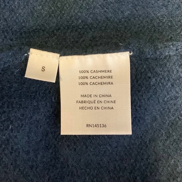 NEW! NAADAM Size Small Open Cable Tunic Dress Cashmere Blue $395 MSRP J6-19 - Picture 8 of 13